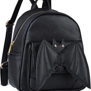 Bat Backpack,Black Mini Backpack Goth Backpack, Chic Bat Gothic Backpack,Small L
